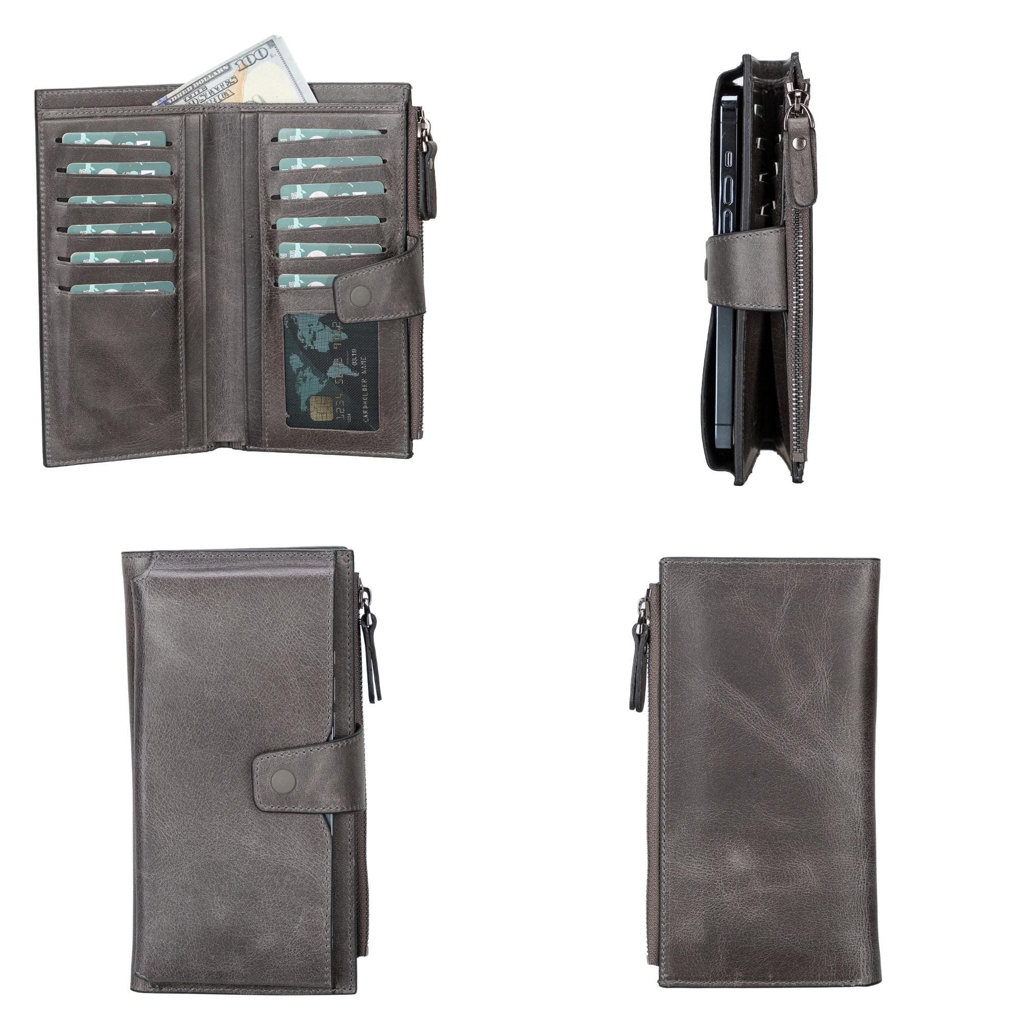 riverton women's leather wallet with cell phone section - toronata - 