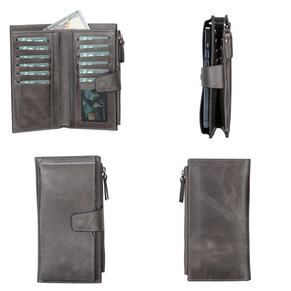 riverton women's leather wallet with cell phone section - toronata - 