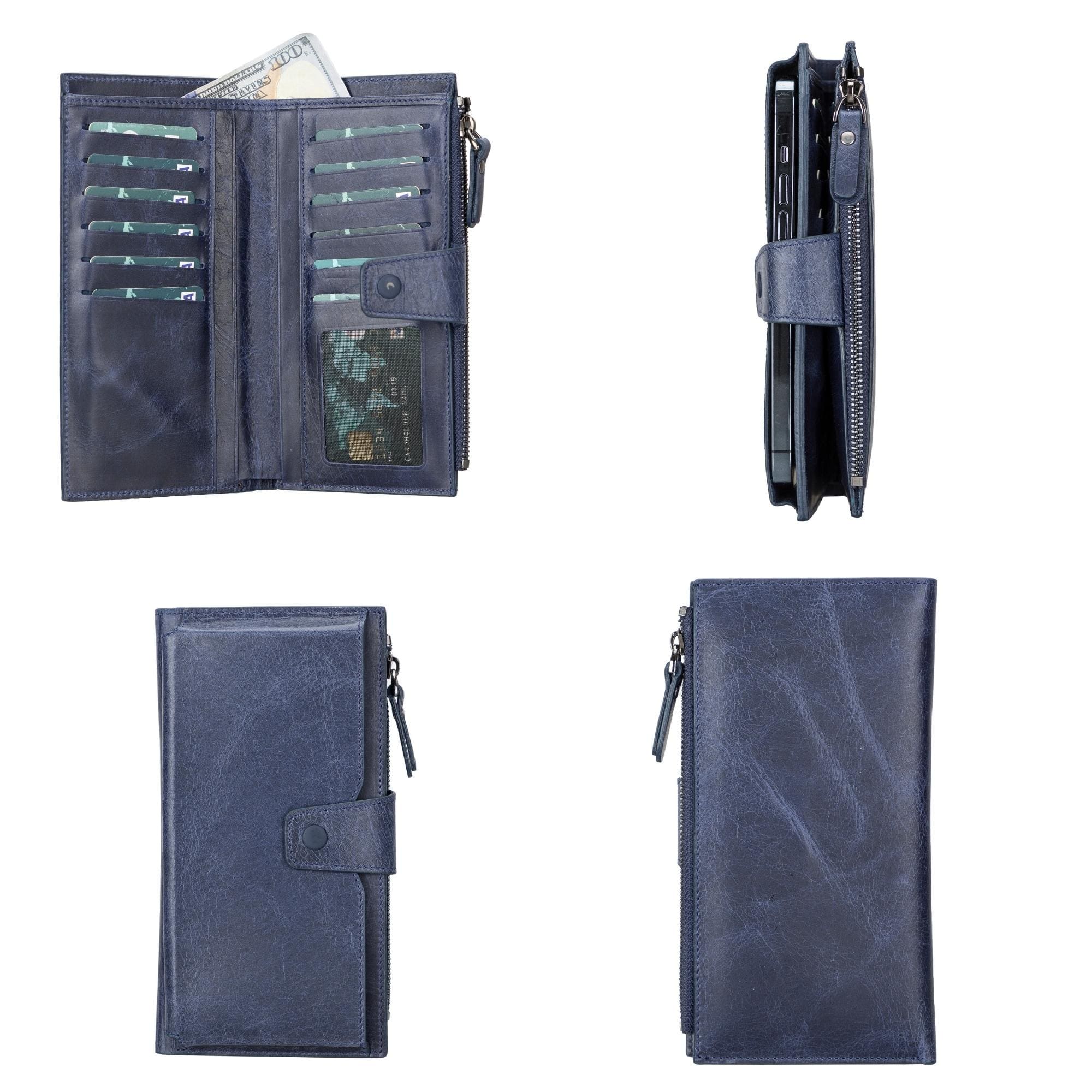 riverton women's leather wallet with cell phone section - toronata - 