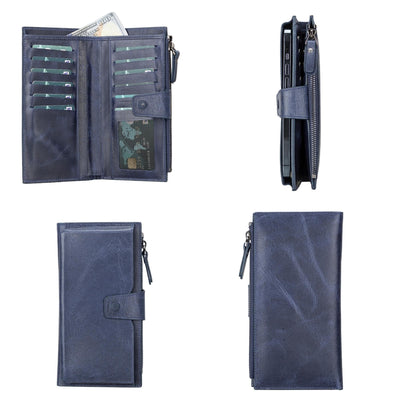 riverton women's leather wallet with cell phone section - toronata - 