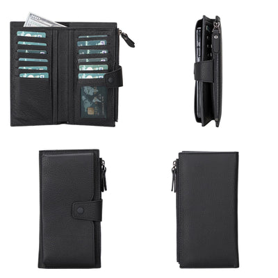 riverton women's leather wallet with cell phone section - toronata - 