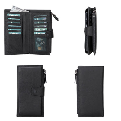 riverton women's leather wallet with cell phone section - toronata - 