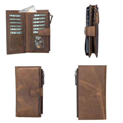 riverton women's leather wallet with cell phone section - toronata - 