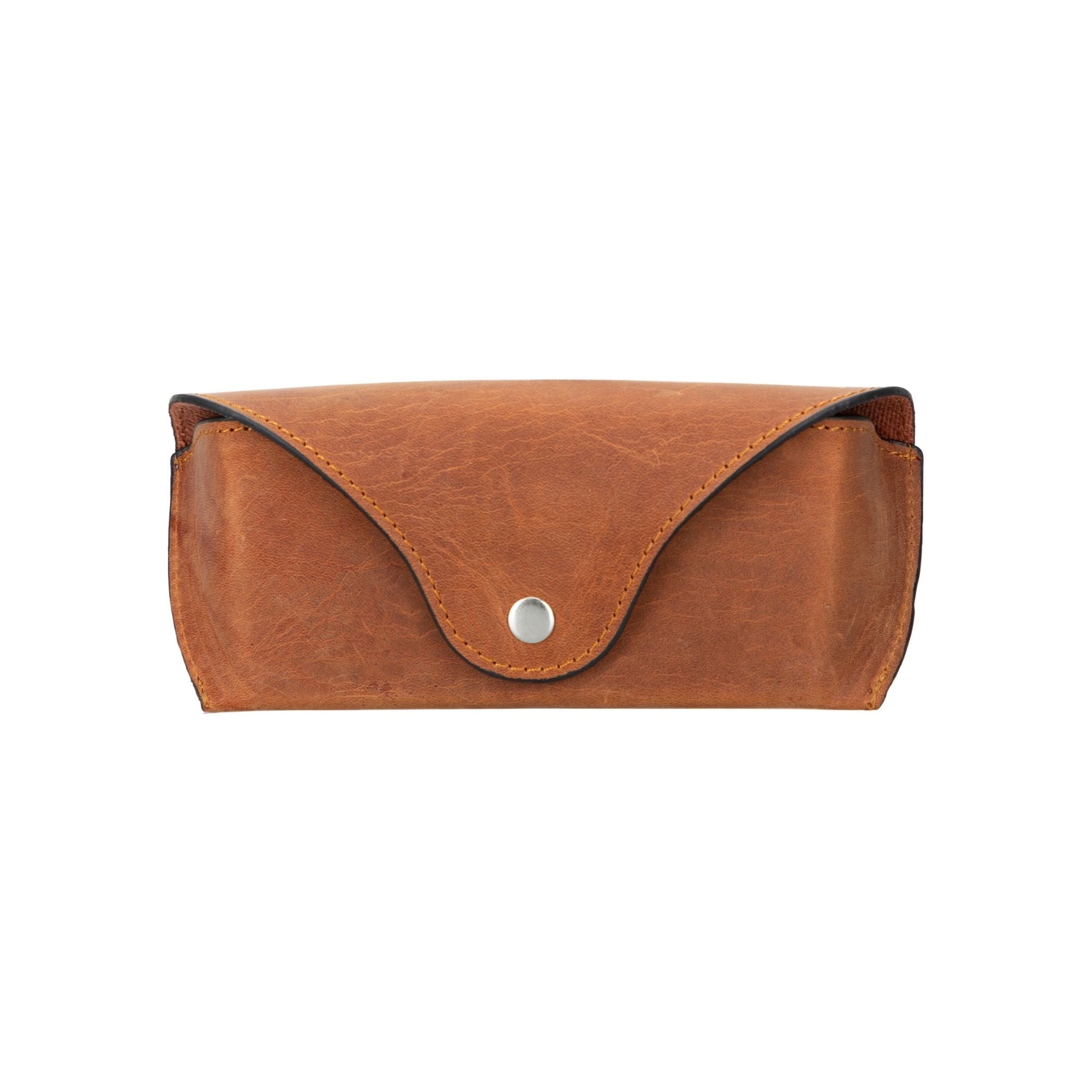 Rochester Full-Grain Leather Eyeglass Case - Antic Brown - TORONATA