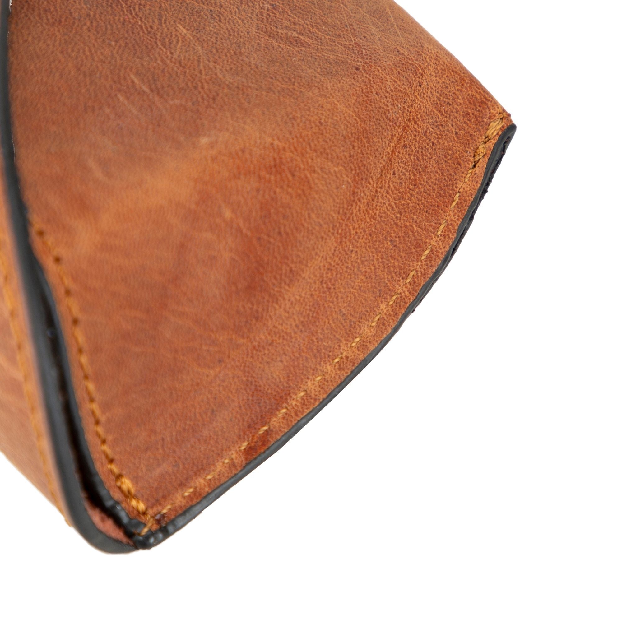 Rochester Full-Grain Leather Eyeglass Case - Antic Brown - TORONATA