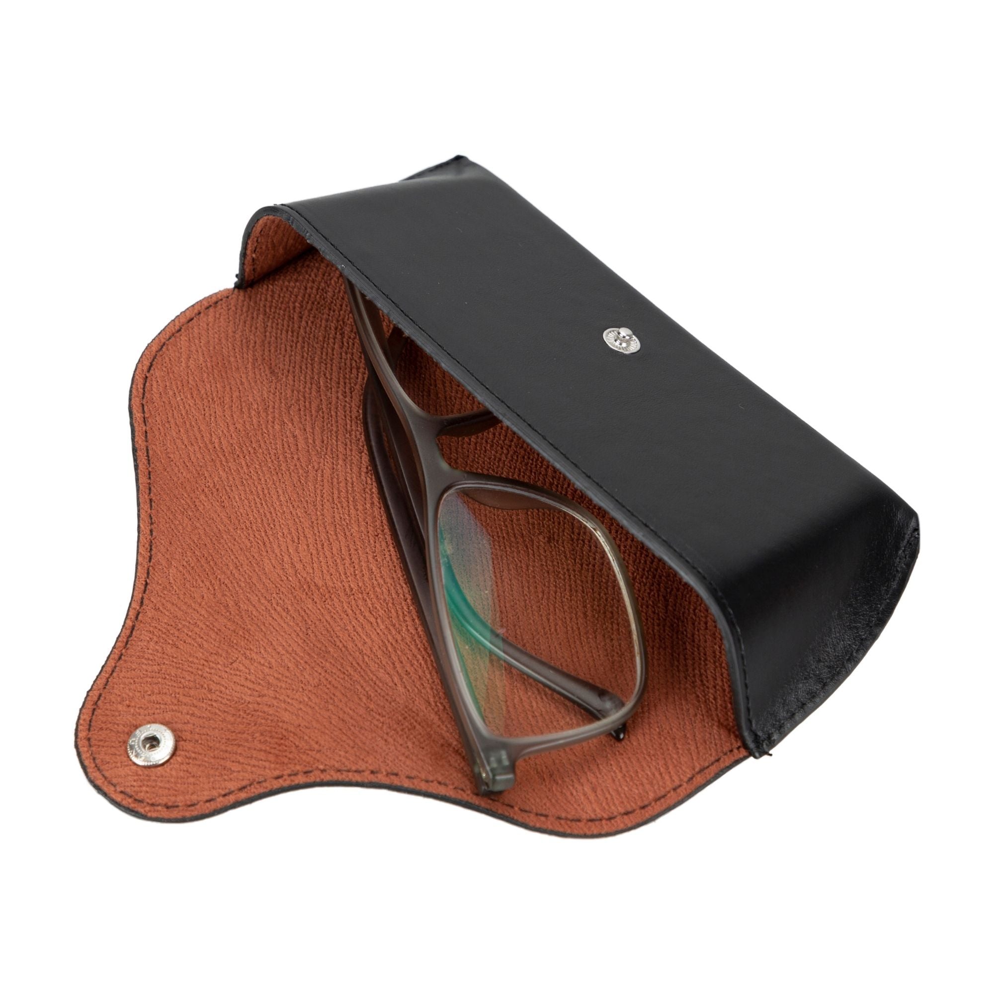 Bouletta Roan Leather Glasses Case, Black