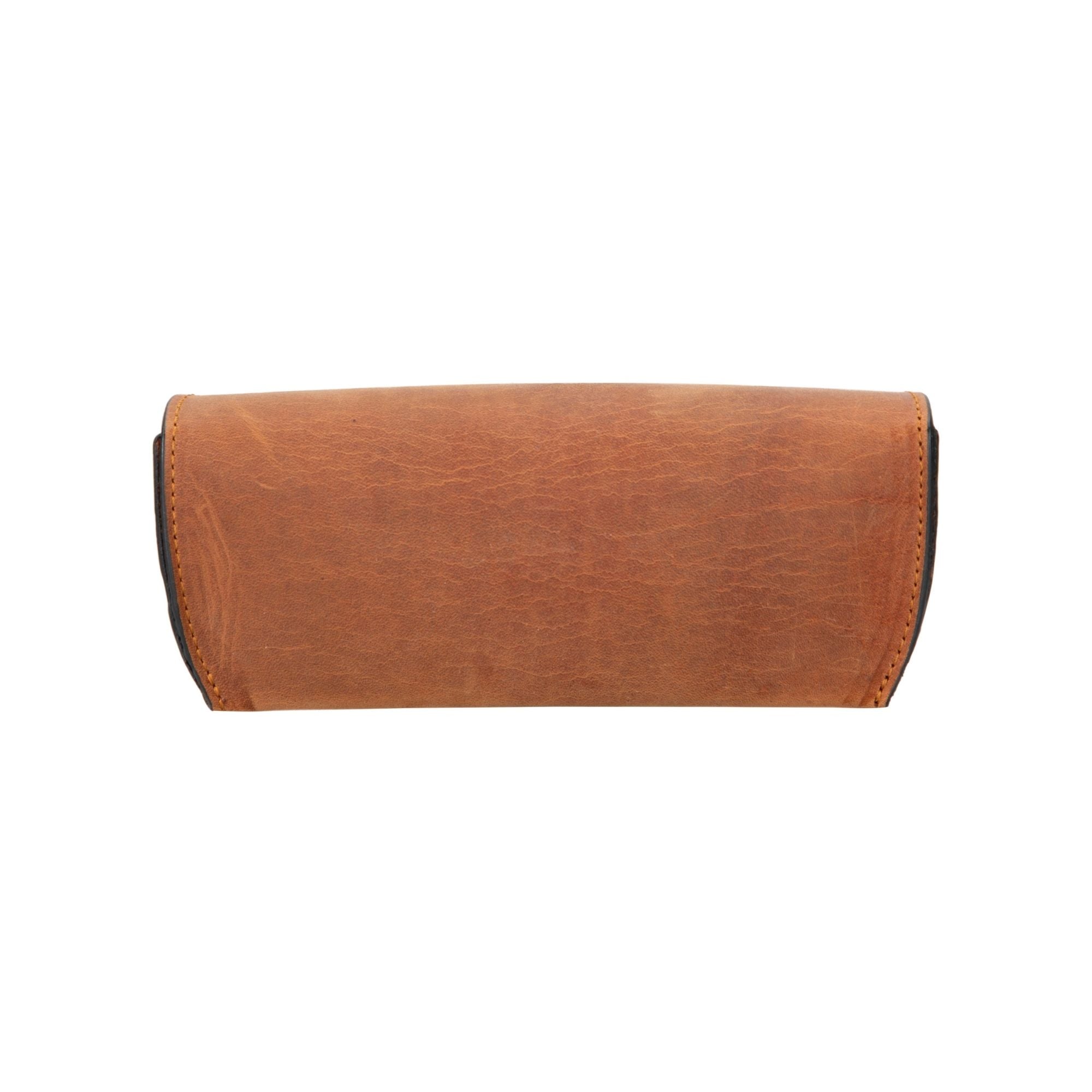 Rochester Full-Grain Leather Eyeglass Case - Antic Brown - TORONATA