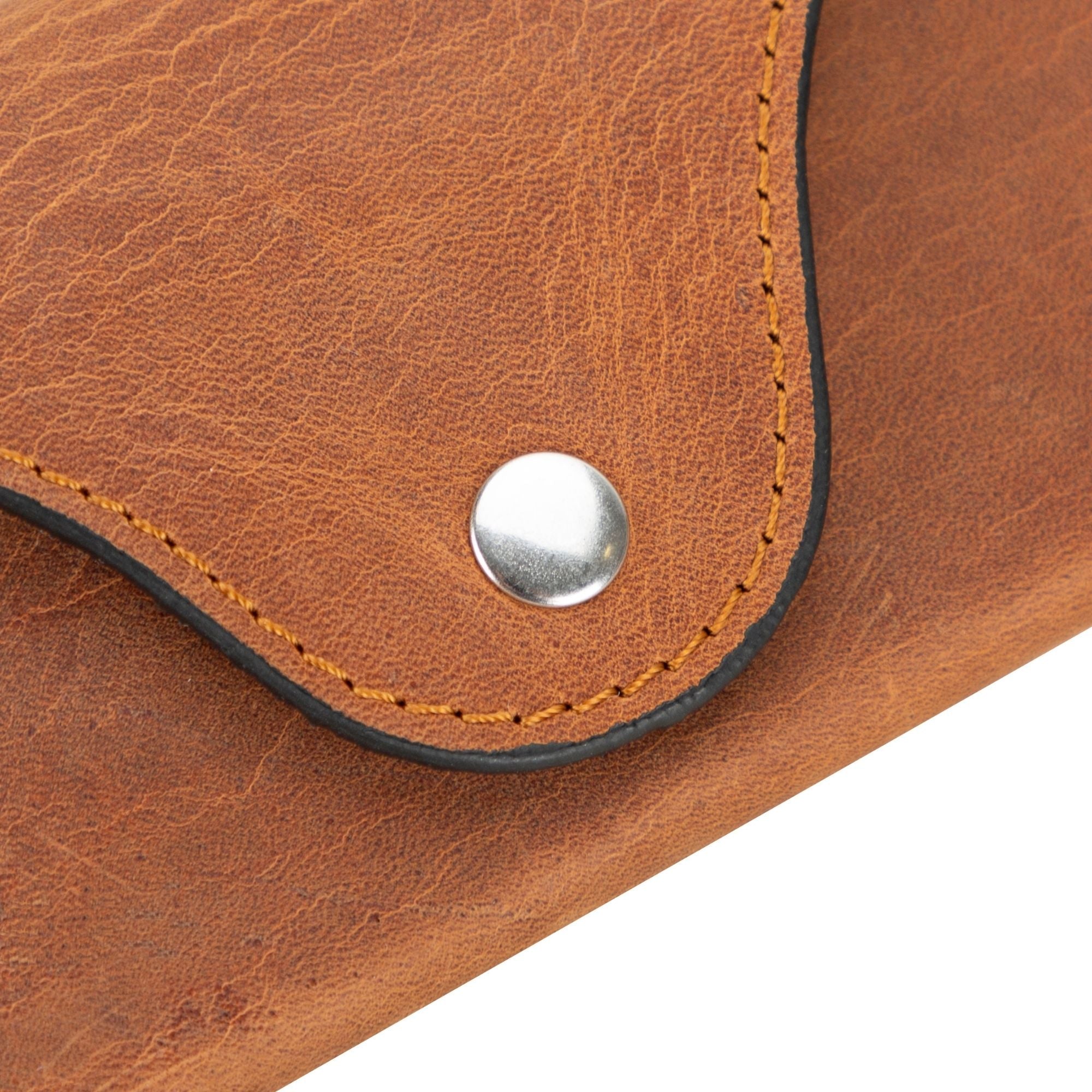 Rochester Full-Grain Leather Eyeglass Case - Antic Brown - TORONATA