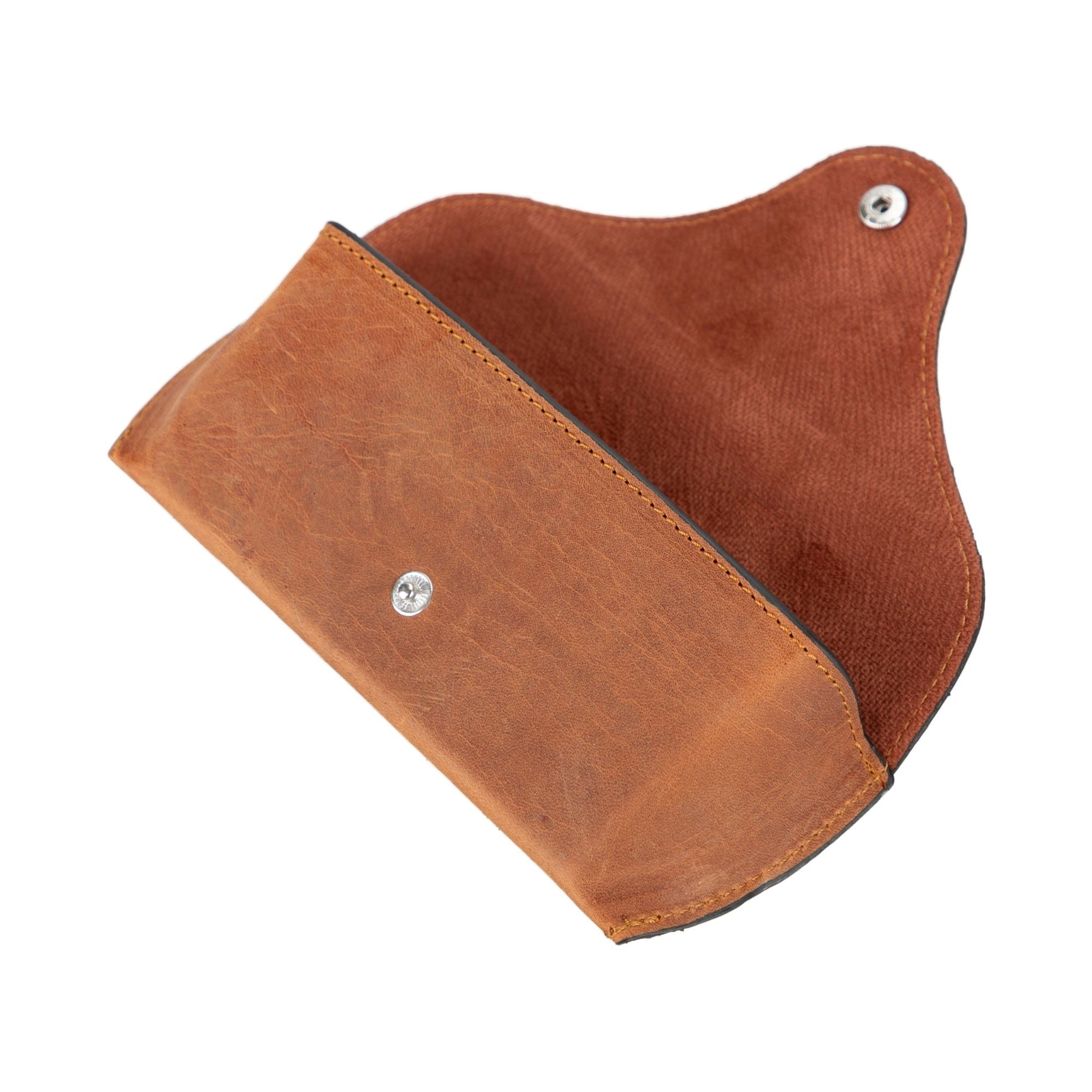 Rochester Full-Grain Leather Eyeglass Case - Antic Brown - TORONATA