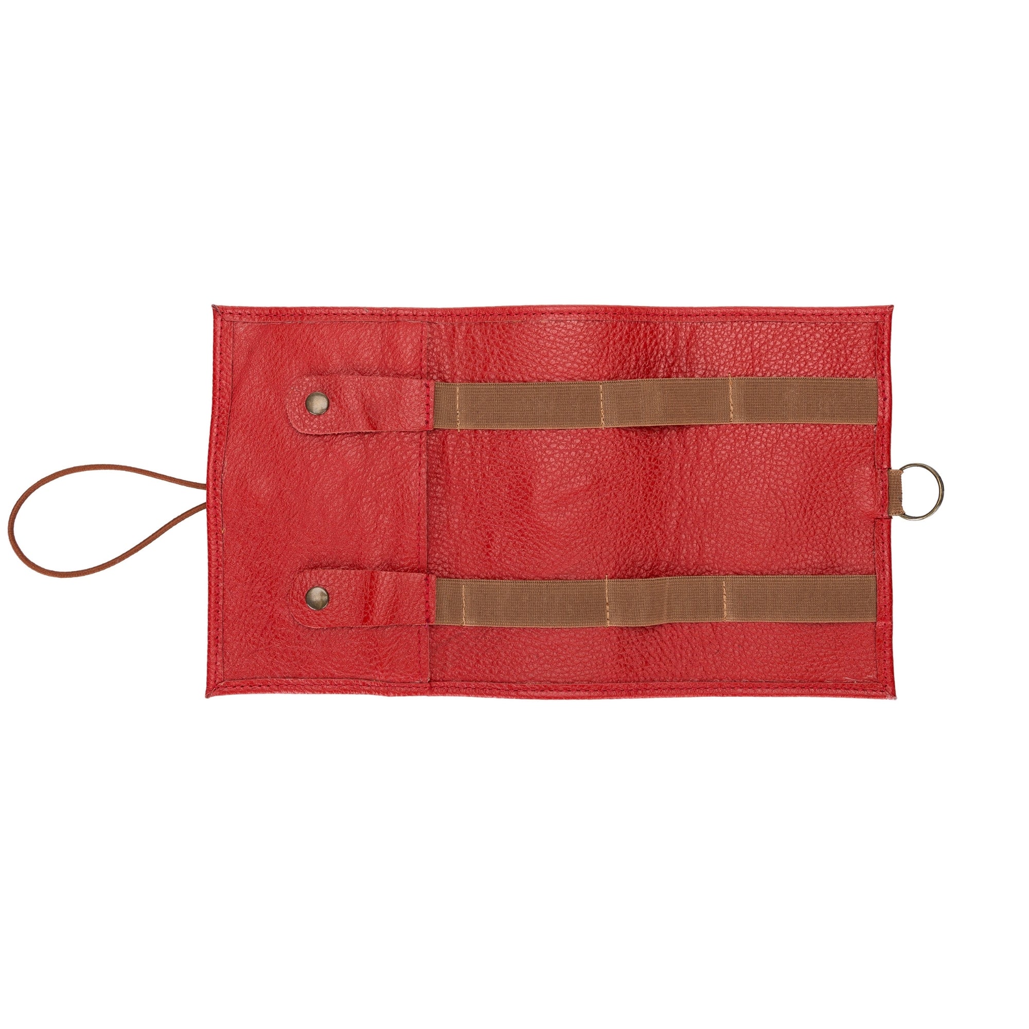 Salida Travel Pouch and Premium Leather Cable Organizer-Floater Red---TORONATA