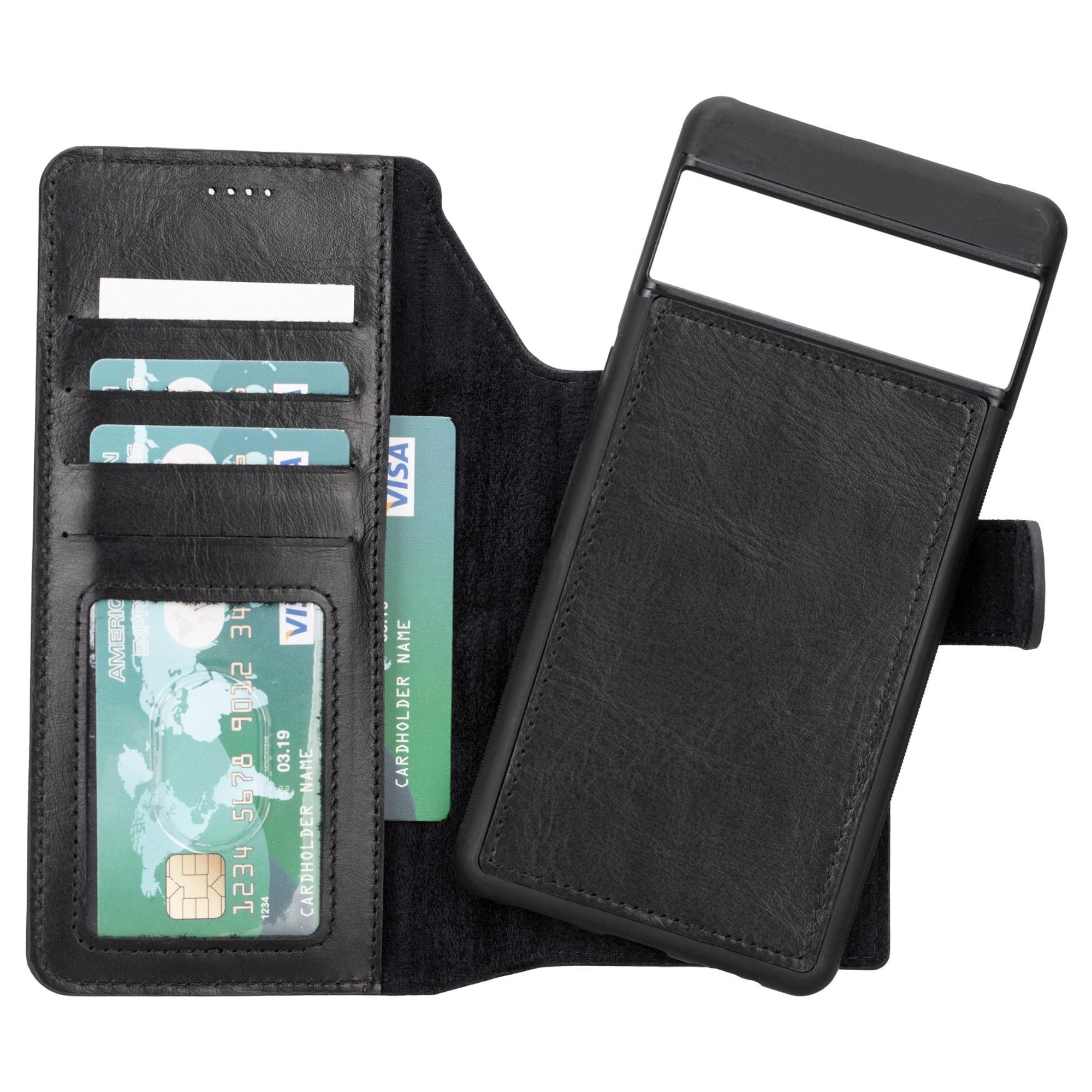 Sheridan Leather Detachable Wallet for Google Pixel 4XL & 4 - Google Pixel 4 XL - Black - TORONATA