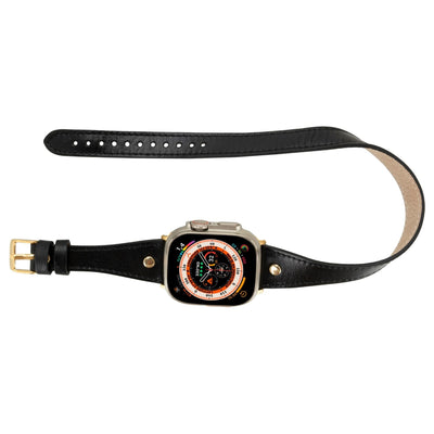 syracuse double tour leather bands for apple watch 9, ultra 2 and se - toronata - 