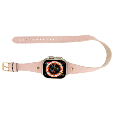 syracuse double tour leather bands for apple watch 9, ultra 2 and se - toronata - 