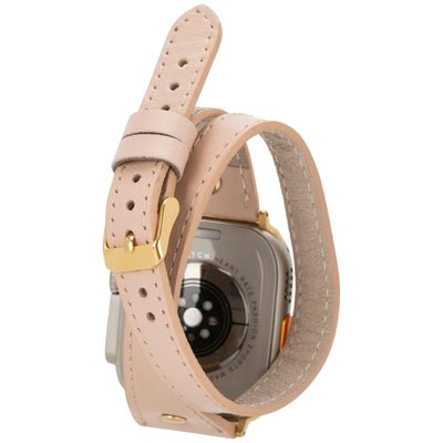 syracuse double tour leather bands for apple watch 9, ultra 2 and se - toronata - 