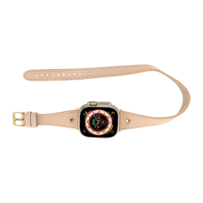 syracuse double tour leather bands for apple watch 9, ultra 2 and se - toronata - 