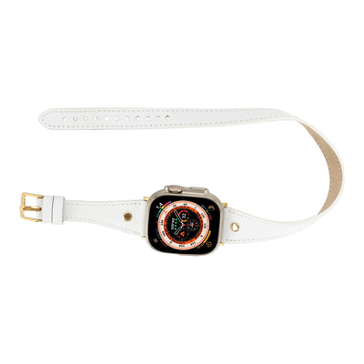 syracuse double tour leather bands for apple watch 9, ultra 2 and se - toronata - 