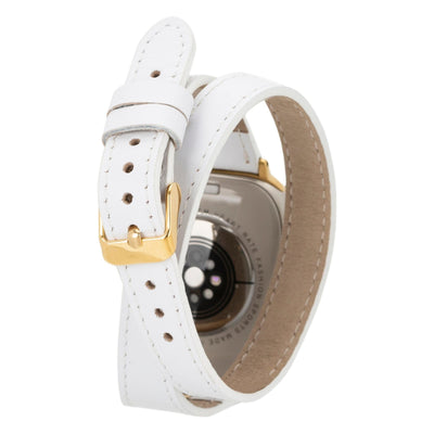 syracuse double tour leather bands for apple watch 9, ultra 2 and se - toronata - 