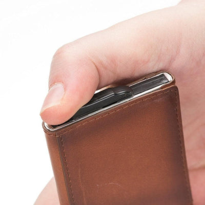 telluride leather popup cardholder for men and women - toronata - 