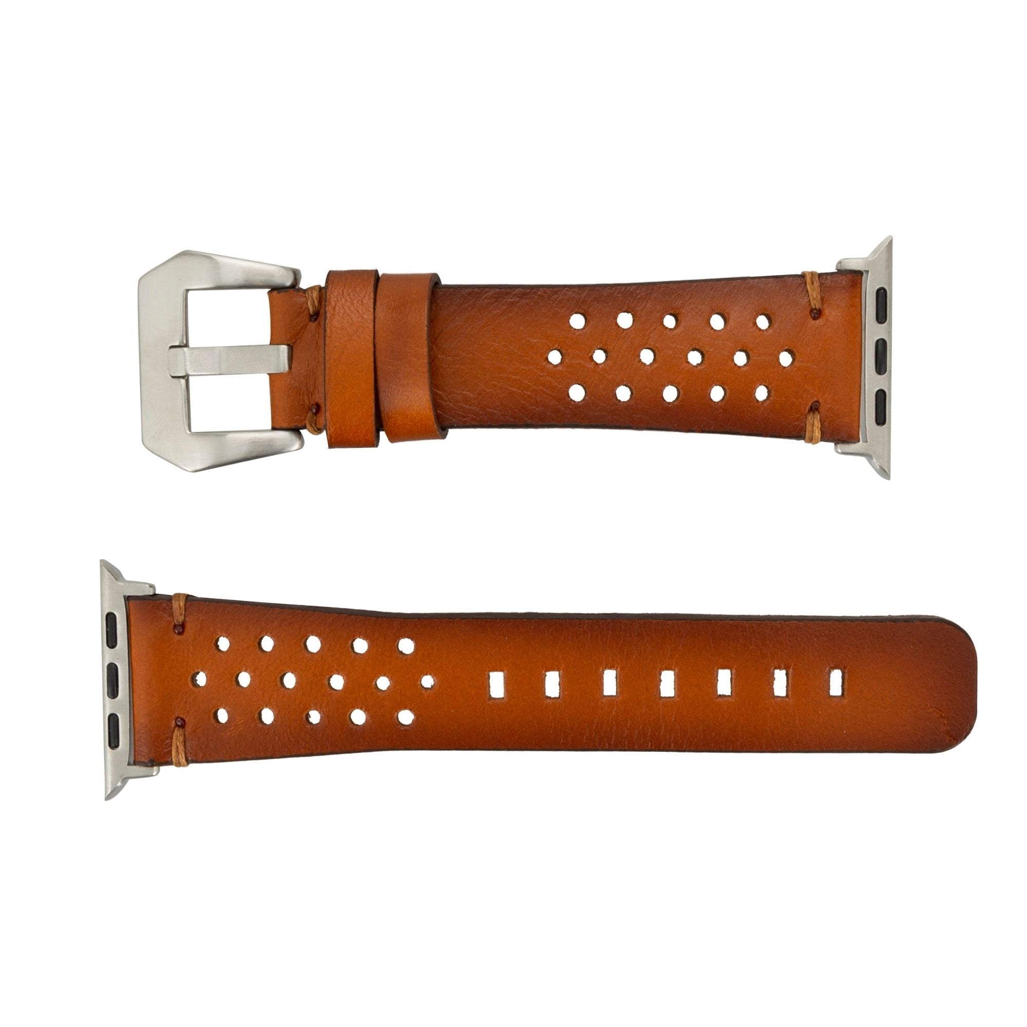 Teton Leather Bands for Apple Watch Ultra,8,7 and SE - 45/44/42mm - Tan - TORONATA