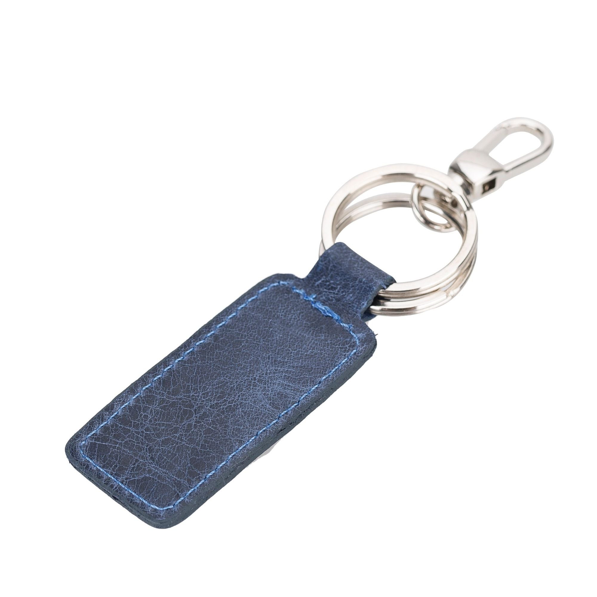 Thermopolis Handmade Genuine Leather Keychains - Dark Blue - TORONATA