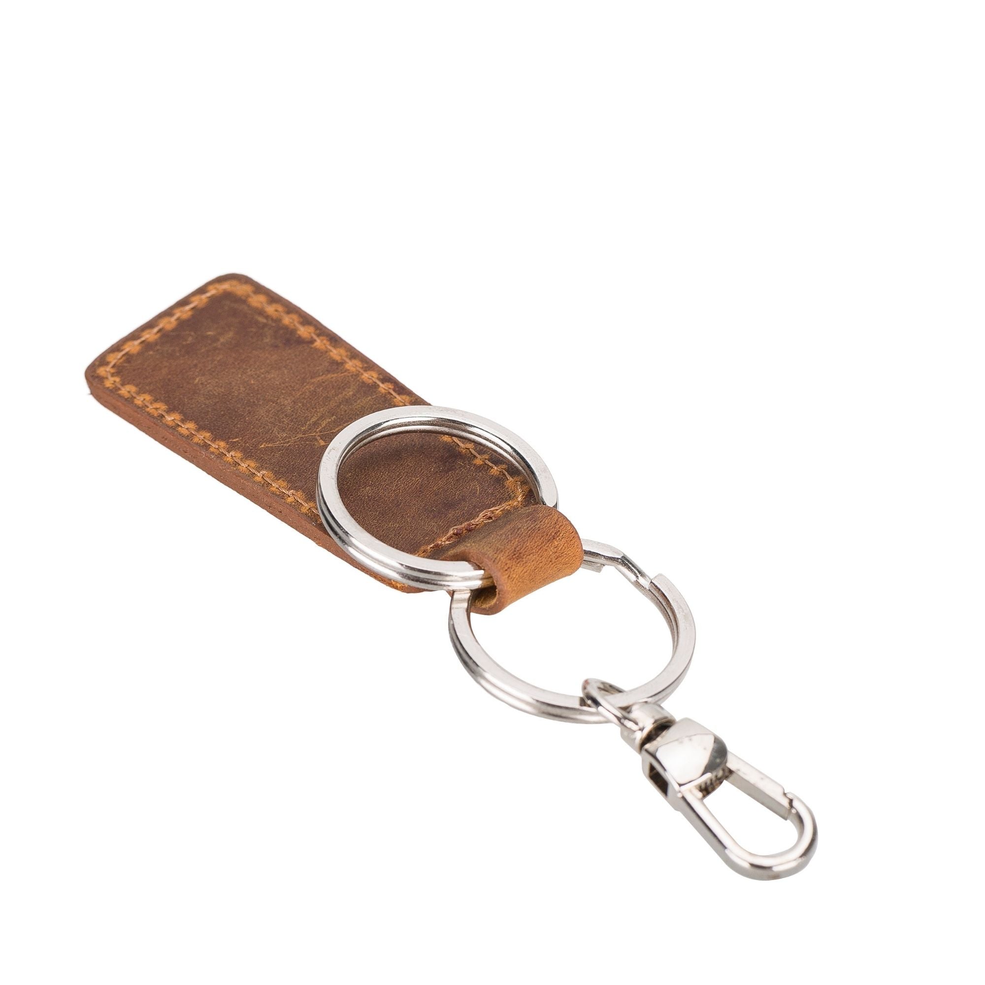Thermopolis Handmade Genuine Leather Keychains - Antic Brown - TORONATA