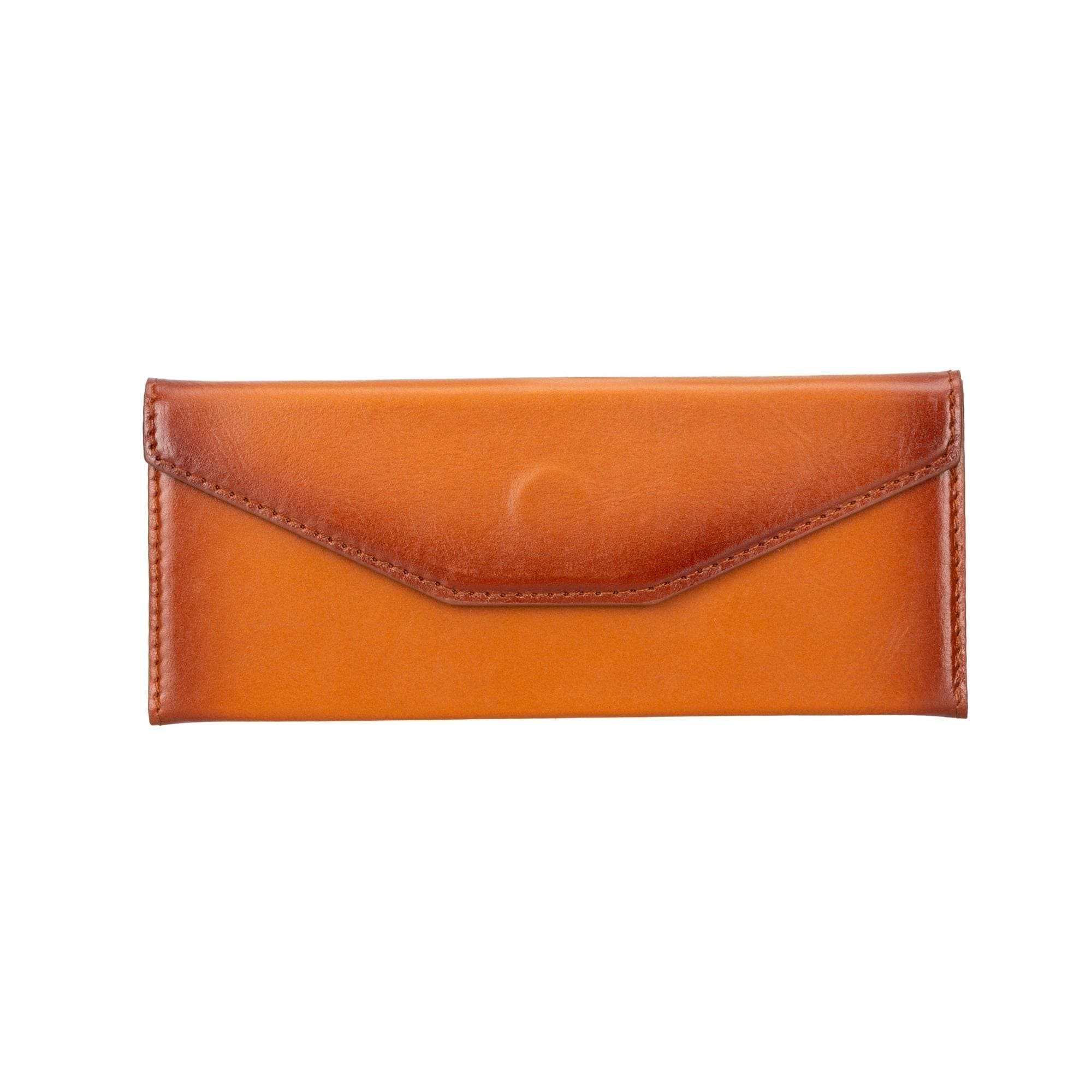 Triangle Leather Cases for Glasses and Sun Glasses - Tan - TORONATA