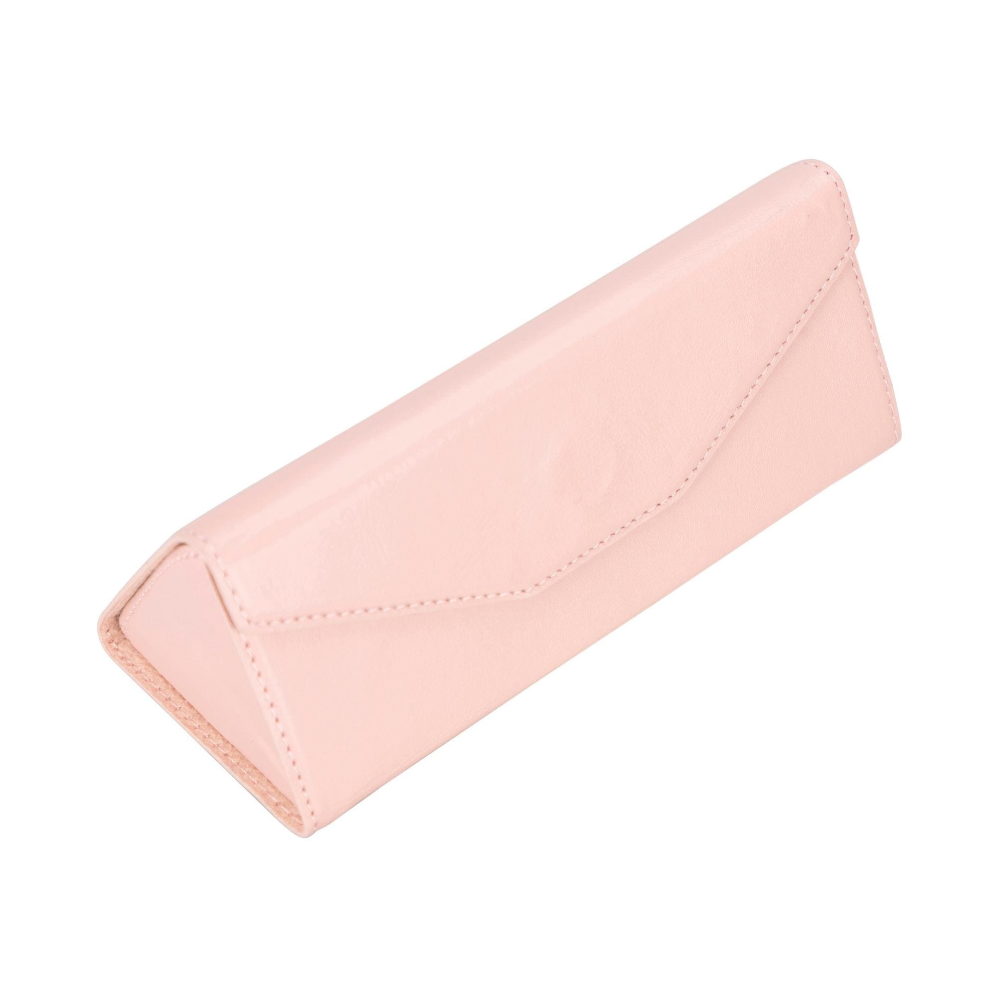 Triangle Leather Cases for Glasses and Sun Glasses - Pink - TORONATA