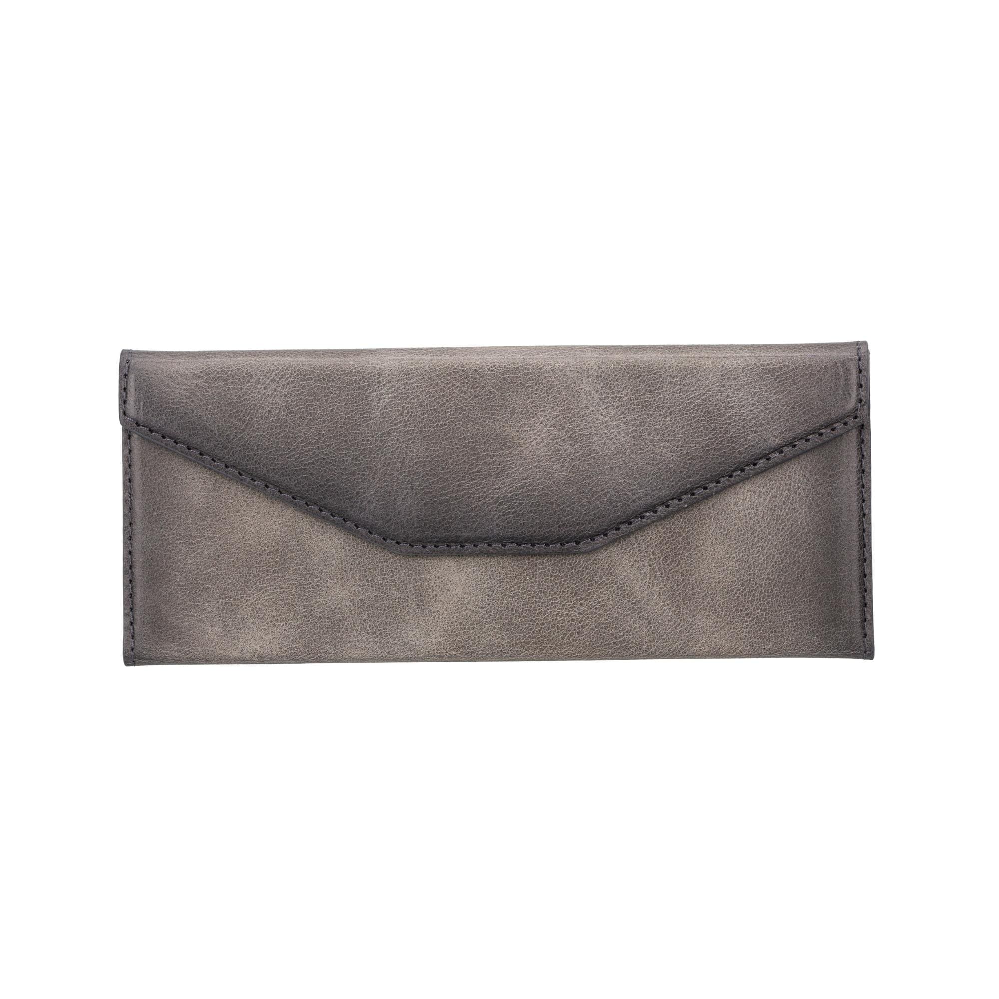 Triangle Leather Cases for Glasses and Sun Glasses - Gray - TORONATA