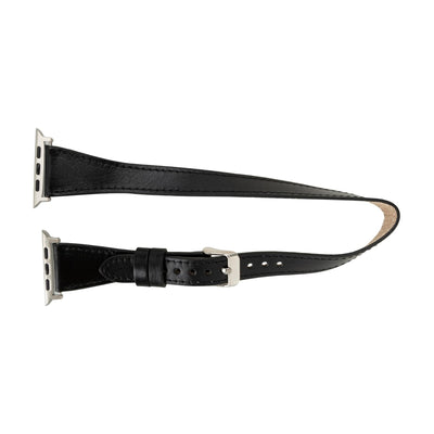 vail double tour leather bands for apple watch 9, ultra 2 and se - toronata - 