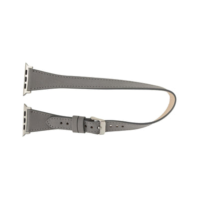 vail double tour leather bands for apple watch 9, ultra 2 and se - toronata - 