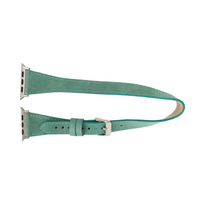 vail double tour leather bands for apple watch 9, ultra 2 and se - toronata - 