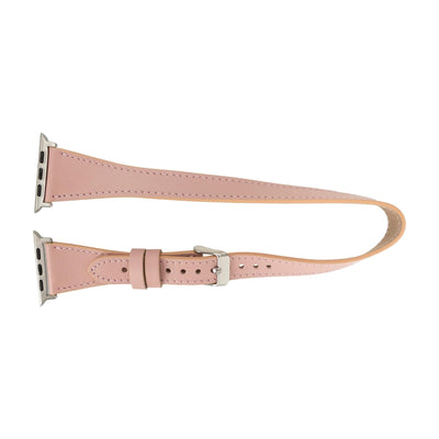 vail double tour leather bands for apple watch 9, ultra 2 and se - toronata - 