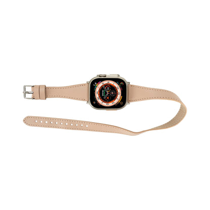 vail double tour leather bands for apple watch 9, ultra 2 and se - toronata - 