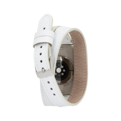 vail double tour leather bands for apple watch 9, ultra 2 and se - toronata - 