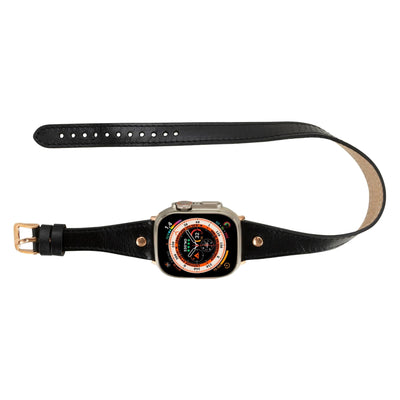 vernon double tour leather bands for apple watch 9, ultra 2 and se - toronata - 