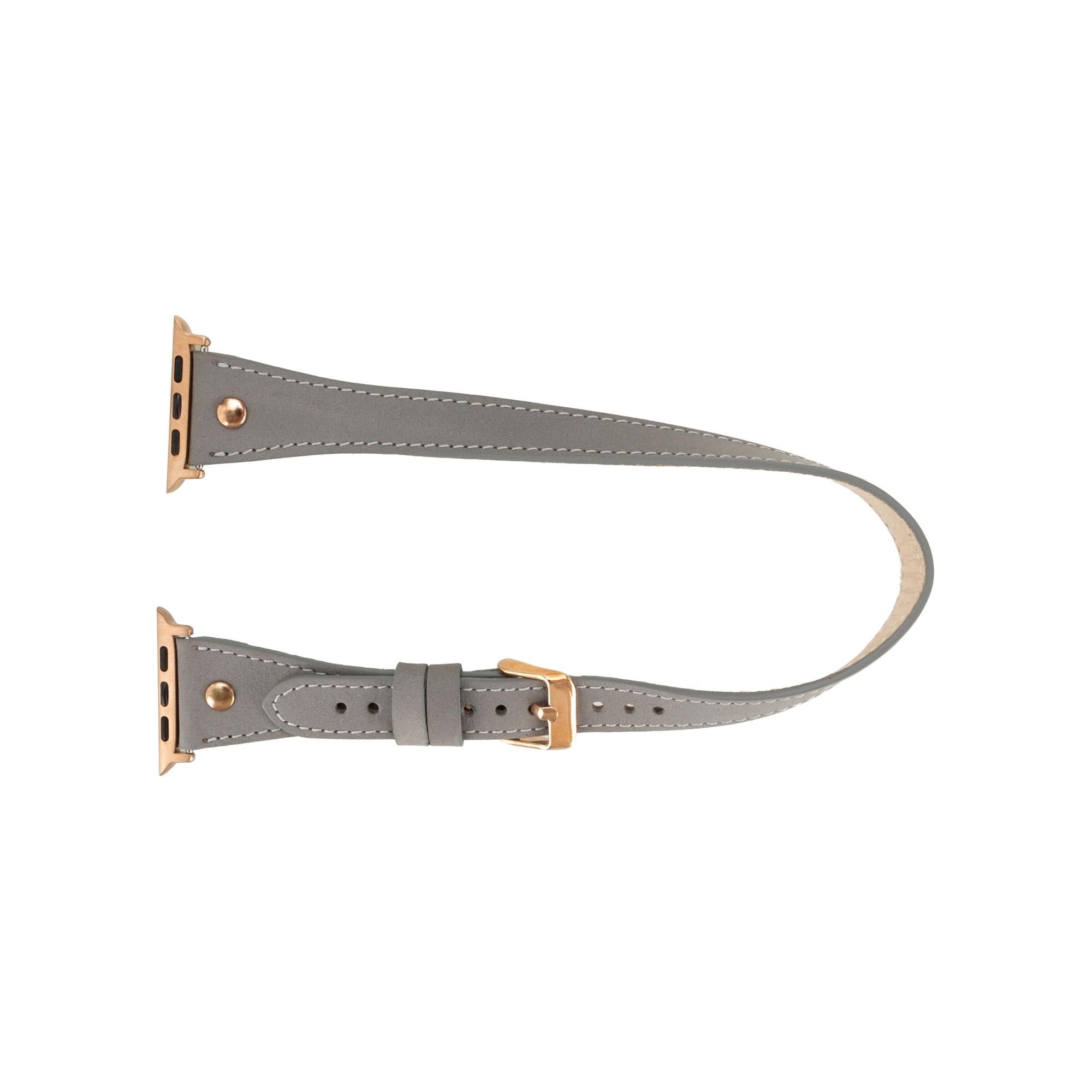 vernon double tour leather bands for apple watch 9, ultra 2 and se - toronata - 