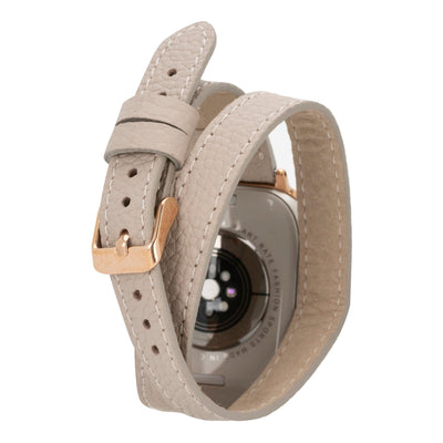 vernon double tour leather bands for apple watch 9, ultra 2 and se - toronata - 