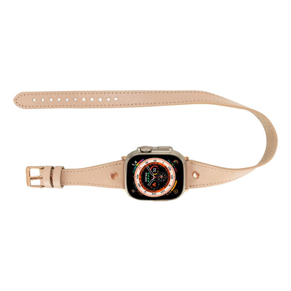 vernon double tour leather bands for apple watch 9, ultra 2 and se - toronata - 