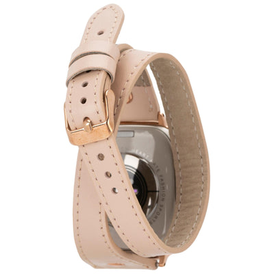 vernon double tour leather bands for apple watch 9, ultra 2 and se - toronata - 