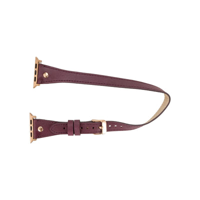 vernon double tour leather bands for apple watch 9, ultra 2 and se - toronata - 