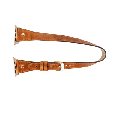 vernon double tour leather bands for apple watch 9, ultra 2 and se - toronata - 