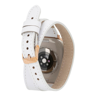 vernon double tour leather bands for apple watch 9, ultra 2 and se - toronata - 