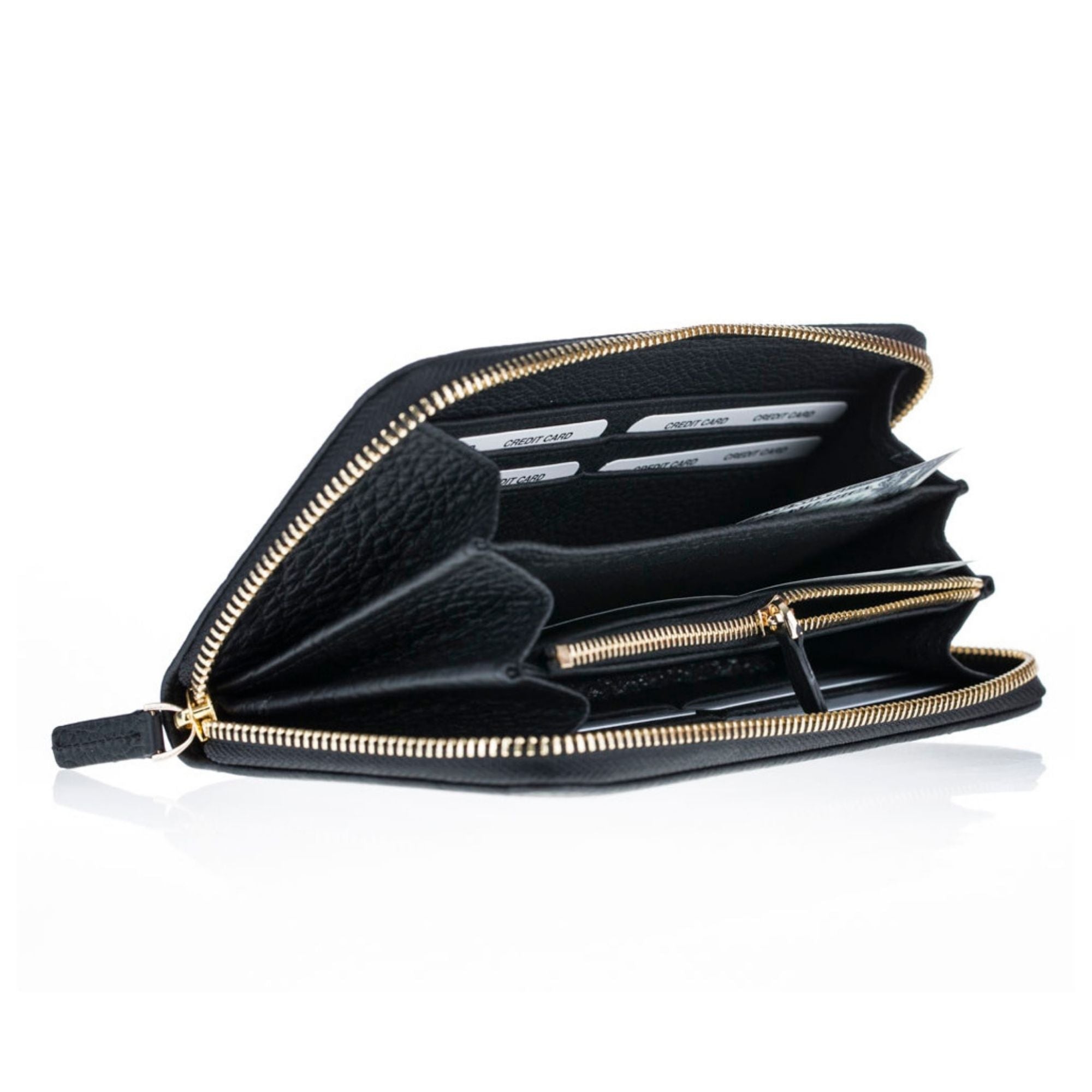 Westminster Handmade Full-Grain Leather Zippered Ladies Handbag-Black---TORONATA